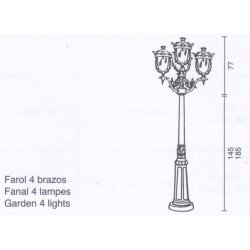 Farola Lira 4/cabezas