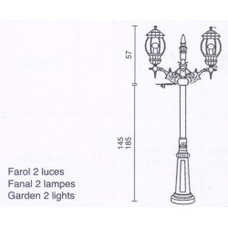 Farola Ampurias 2 cabezas