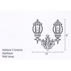 Aplique Ampurias 2 brazos