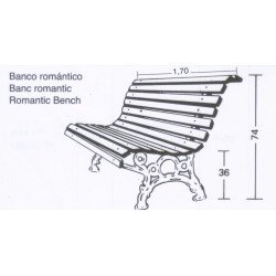 Banco modelo Romantico