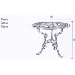 Mesa modelo Pavo Real